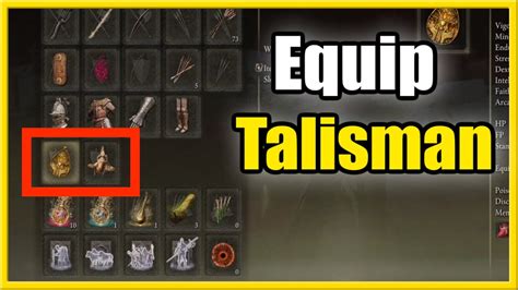 elden ring how to equip talismans.
